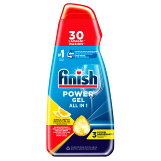 Finish Power Gel All in 1 al Limone Detersivo Lavastoviglie - 600ml