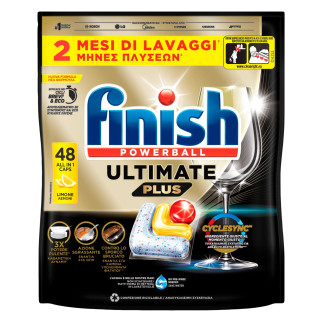 Finish Powerball Ultimate Plus Detersivo in Tabs al Limone