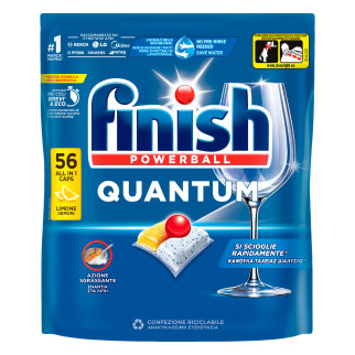 Finish Powerball Quantum Detersivo al Limone 56 Tabs