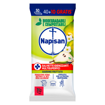 Napisan Salviette Igienizzanti Biodegradabili Giardino Fruttato