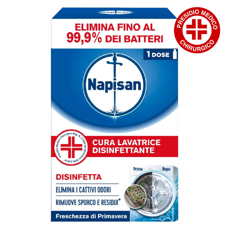 Napisan Cura Lavatrice Disinfettante Freschezza di Primavera 1 Dose