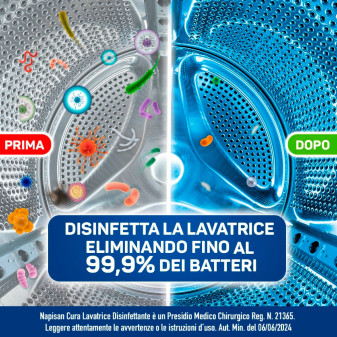 Napisan Cura Lavatrice Disinfettante Freschezza di Primavera 1 Dose
