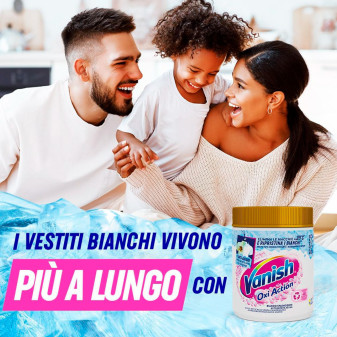 Vanish Oxi Action Pink Smacchiatore in Polvere per Capi Bianchi